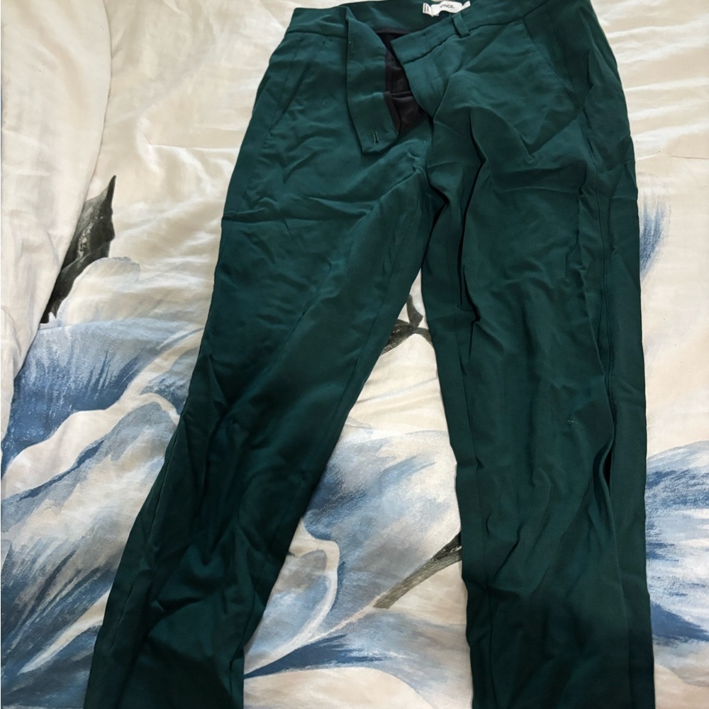 Vince Two-Tone Green and Black Skirt